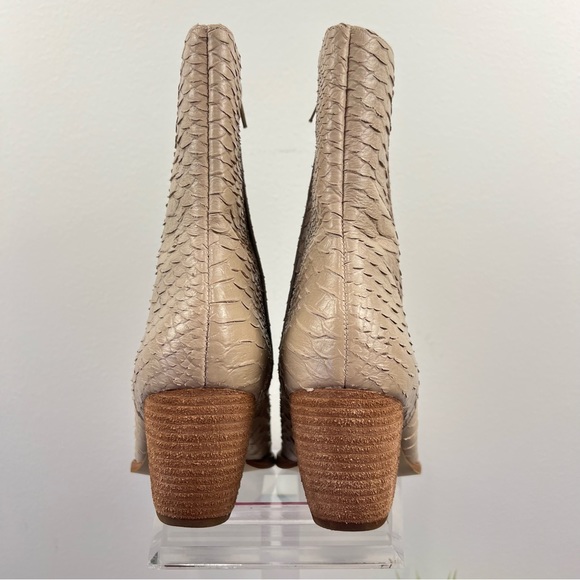 Matisse Caty Tan Snake Embossed Leather Boots - Picture 4 of 16